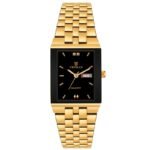 Tenmax Quartz 503 Day Date Black Dial Gold Analog Watch For Men