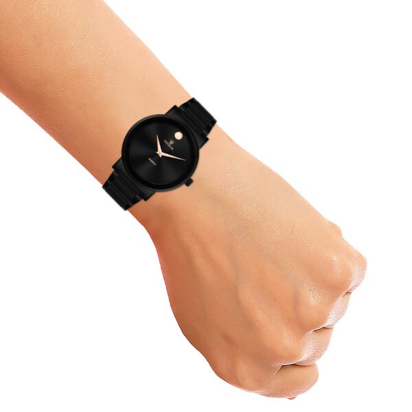 Tenmax Black Aura Collection Quartz 9017 Elegant Black Dial Black Analog Watch For Men