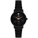 Tenmax Black Aura Collection Quartz 9017 Elegant Black Dial Black Analog Watch For Women