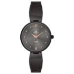 Tenmax Quartz D32 Grey Dial Gun Metal Analog Watch For Women