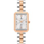 Tenmax BI-Tone Quartz 1515 Silver Dial Steel Copper Analog Watch For Women