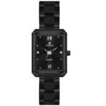 Tenmax Black Aura Collection Quartz 1515 Elegant Black Dial Black Analog Watch For Women