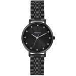 Tenmax Aura Collection Quartz D1043 Elegant Black Dial Black Analog Watch For Women