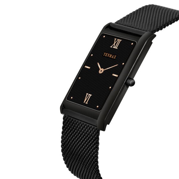 Tenmax Slim Quartz FT6 Classic Black Dial Black analog Watch for Men