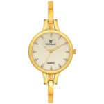 Tenmax Aura Bangle Quartz S1009 Gold Dial Gold Metal Strap Analog Watch For Women