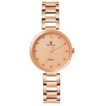 Tenmax Quartz 6122 Luxury Rose Gold Analog Watch For Women
