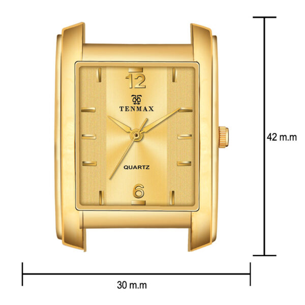 Tenmax Quartz 554 Plain Gold Analog Watch For Men