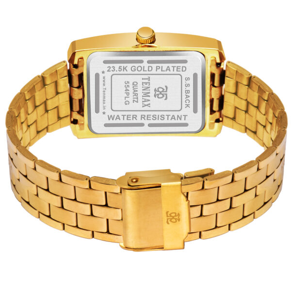 Tenmax Quartz 554 Plain Gold Analog Watch For Men