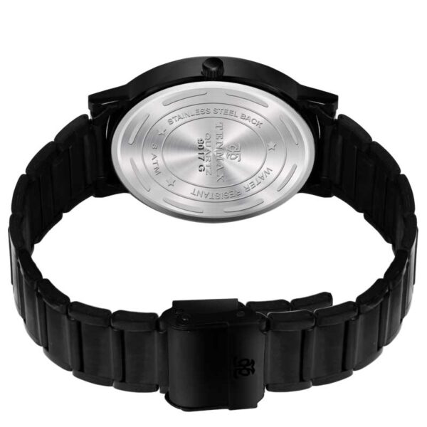 Tenmax Black Aura Collection Quartz 9017 Elegant Black Dial Black Analog Watch For Men