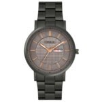 Tenmax Quartz 9108 Day Date Grey Dial Gun Metal Analog Watch For Men
