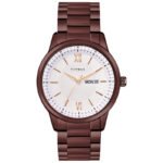 Tenmax Quartz 9304 Day Date White Dial Copper Analog Watch For Men