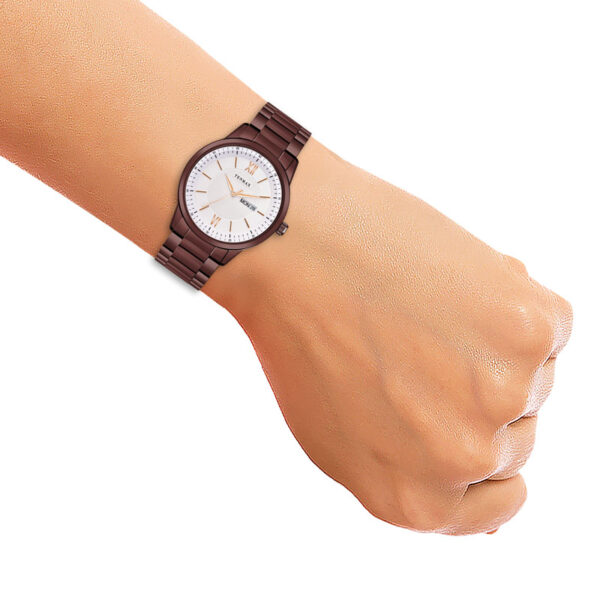 Tenmax Quartz 9304 Day Date White Dial Copper Analog Watch For Men