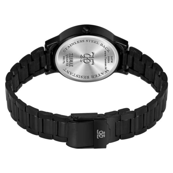 Tenmax Black Aura Collection Quartz 9017 Elegant Black Dial Black Analog Watch For Women