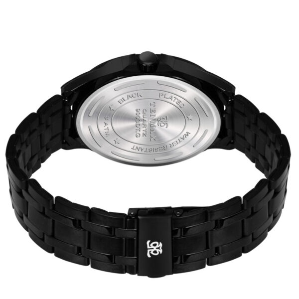 Tenmax Phantom Quartz 9003 Date White Dial Black Metal Analog Watch For Men