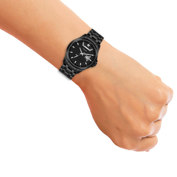 Tenmax Phantom Quartz 9003 Date Black Dial Black Metal Analog Watch For Men
