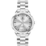 Tenmax Raymond Weil Quartz 6115 Plain Silver Dial All Steel Analog Watch For Men
