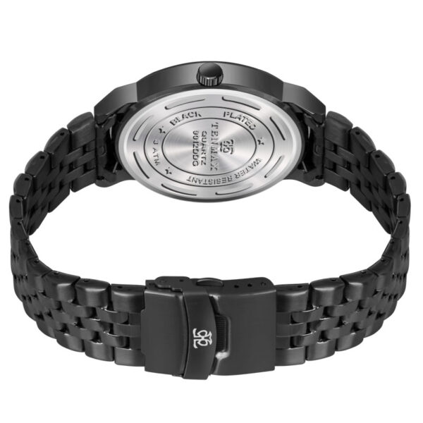 Tenmax Phantom Quartz 9012 Day Date White Dial Black Metal Analog Watch For Men