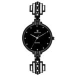 Tenmax Quartz T60 Black Dial Black Chain Analog Watch For Women