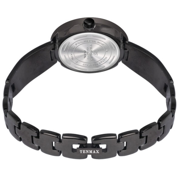 Tenmax Quartz D32 Grey Dial Gun Metal Analog Watch For Women