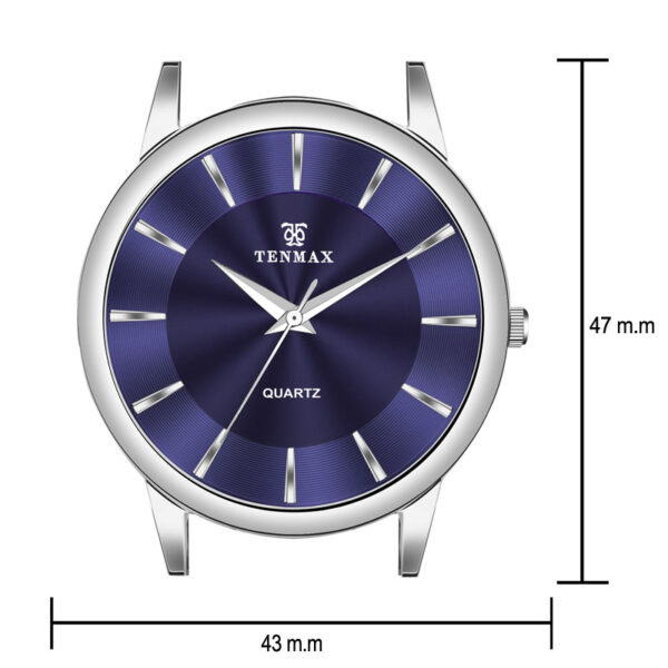 Tenmax Raymond Weil Quartz 3023 Plain Blue Dial All Steel Analog Watch For Men