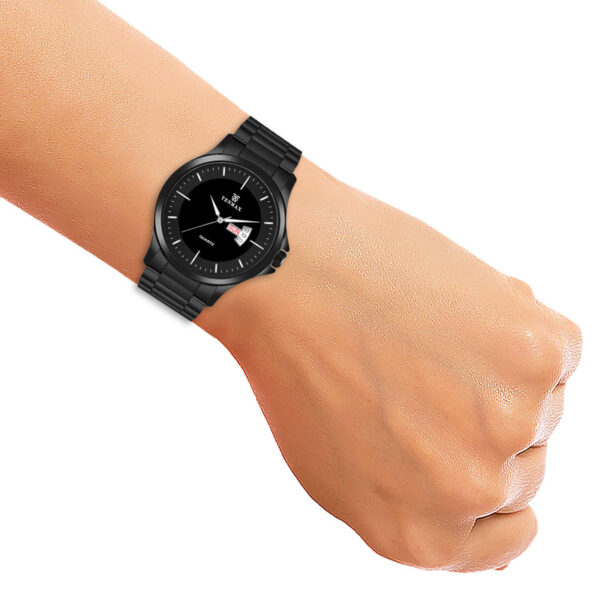 Tenmax Phantom Quartz 1166 Day Date Black Dial Black Metal Analog Watch For Men