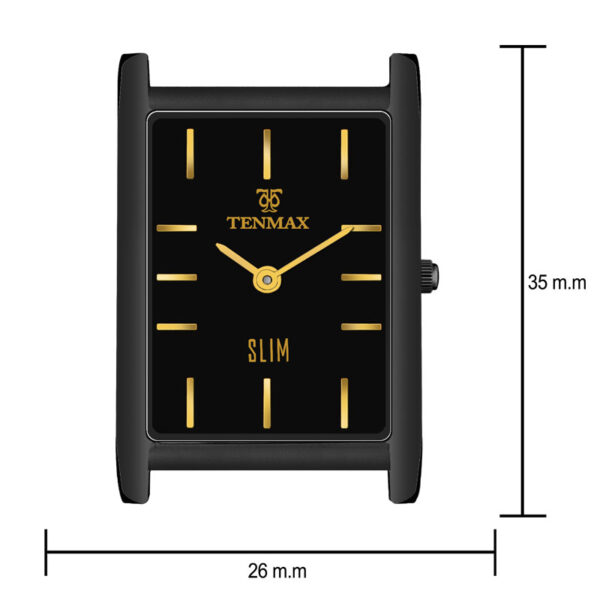Tenmax Slim Quartz 529 Classic Black All Steel analog Watch for Men