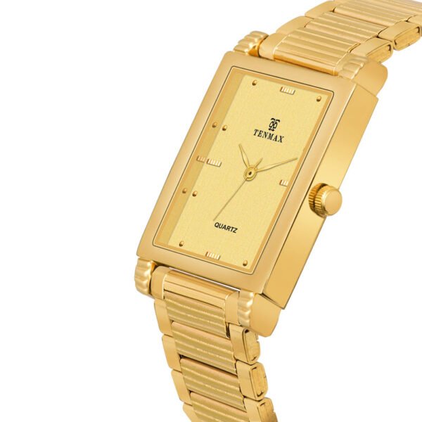 Tenmax Quartz 549 Plain Gold Analog Watch For Men