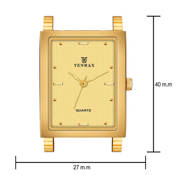 Tenmax Quartz 549 Plain Gold Analog Watch For Men