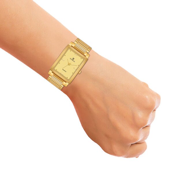 Tenmax Quartz 549 Plain Gold Analog Watch For Men