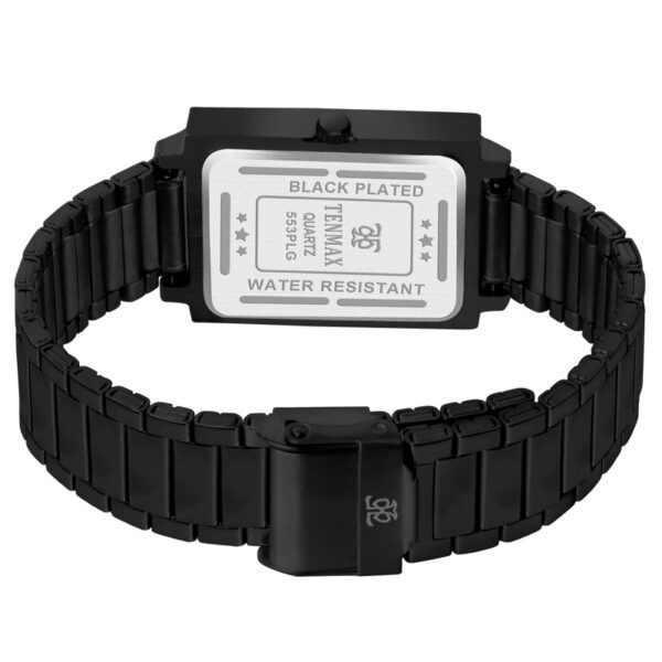 Tenmax Quartz 553 Plain Black Edition Analog Watch For Men
