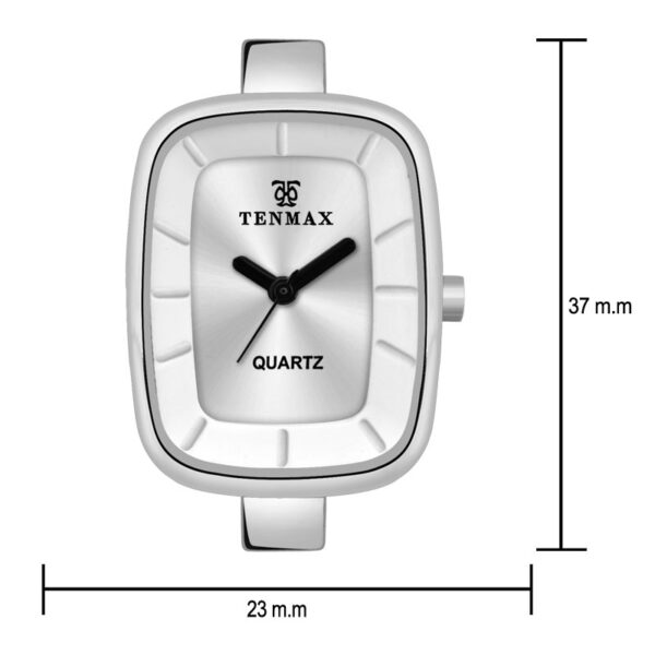 Tenmax Steeluxe Quartz Analog 1038 Silver Dial Steel Watch For Girls