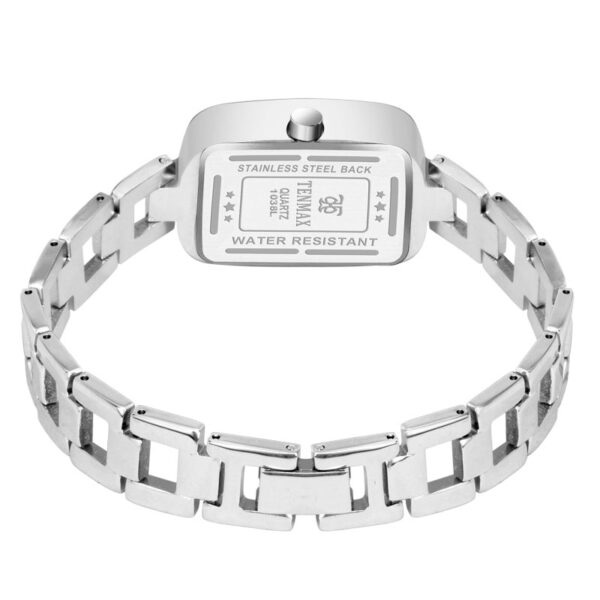Tenmax Steeluxe Quartz Analog 1038 Silver Dial Steel Watch For Girls