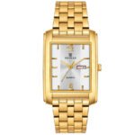 Tenmax Quartz 554 Day Date Gold Analog Watch For Men