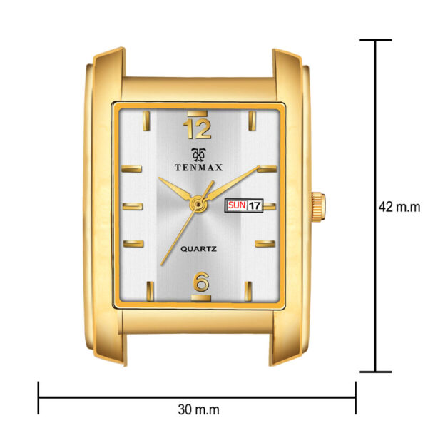 Tenmax Quartz 554 Day Date Gold Analog Watch For Men