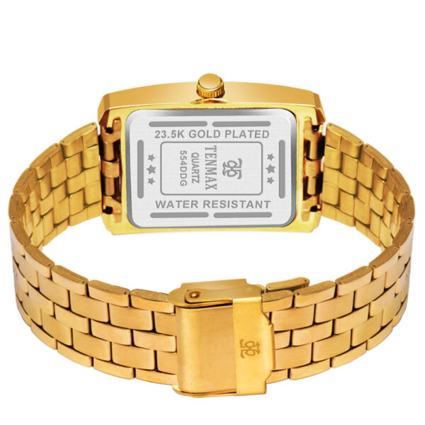 Tenmax Quartz 554 Day Date Gold Analog Watch For Men