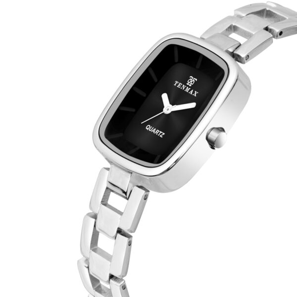 Tenmax Steeluxe Quartz Analog 1038 Black Dial Steel Watch For Girls