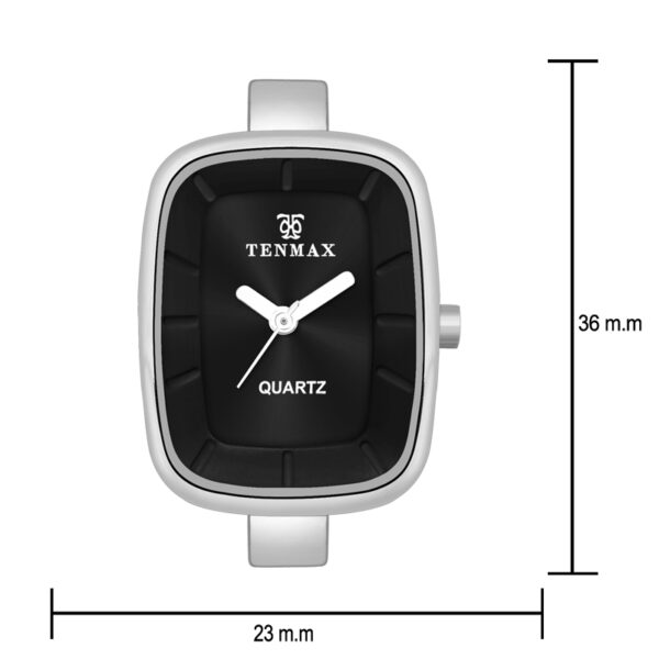 Tenmax Steeluxe Quartz Analog 1038 Black Dial Steel Watch For Girls