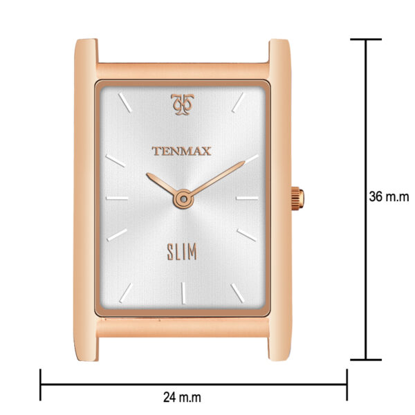 Tenmax Slim 529 Silver Dial Rose Gold Luxury All Steel Watch for Men
