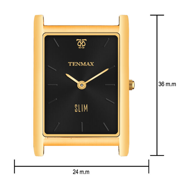 Tenmax Slim 529 Classic Black Dial Gold Luxury All Steel analog Watch for Men