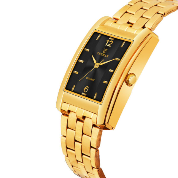 Tenmax Quartz 554 Plain Gold Analog Watch For Men