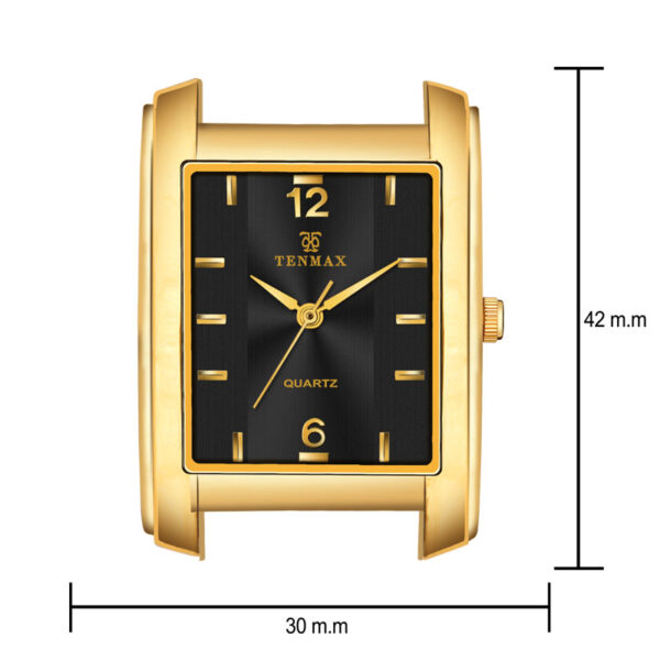 Tenmax Quartz 554 Plain Gold Analog Watch For Men