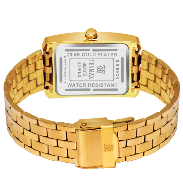 Tenmax Quartz 554 Plain Gold Analog Watch For Men