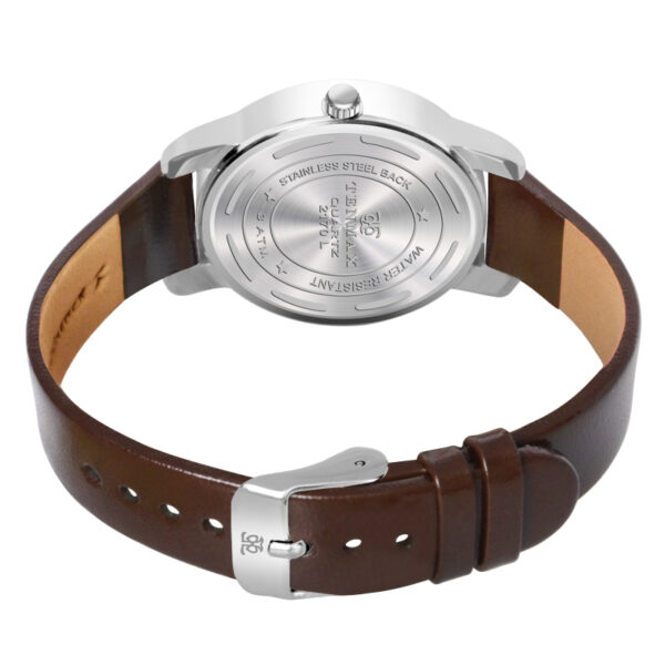 Tenmax OpalWrist Quarts 2170 Brown Dial Brown Leather Steel Analog Watch For Girls