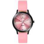 Tenmax Shadow Grace Collection Quartz T505 Pink Dial Pink Leather Analog Watch For Girls