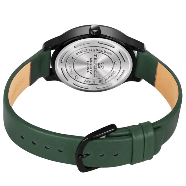 Tenmax Shadow Grace Collection Quartz T505 Green Dial Green Leather Analog Watch For Girls