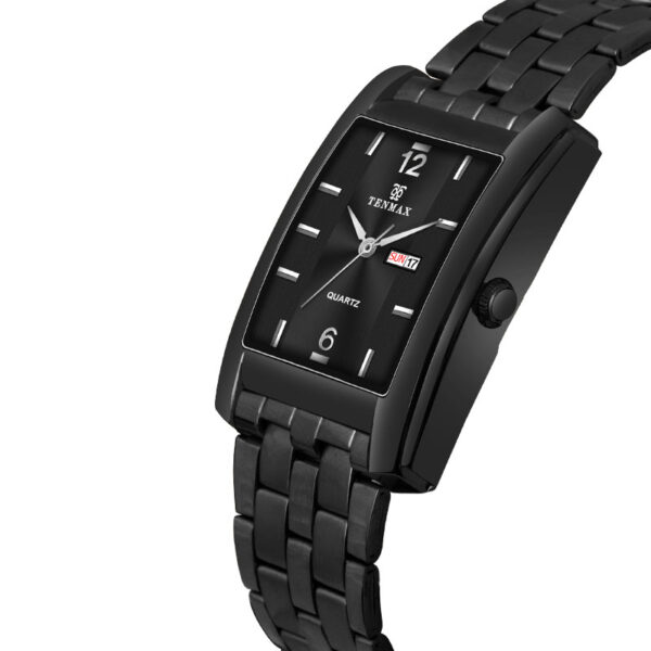 Tenmax Quartz 554 Day Date Black Edition Analog Watch For Men