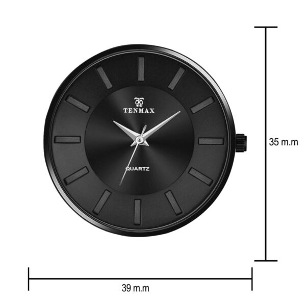 Tenmax Quartz D1091 All Black Chain Analog Watch For Women