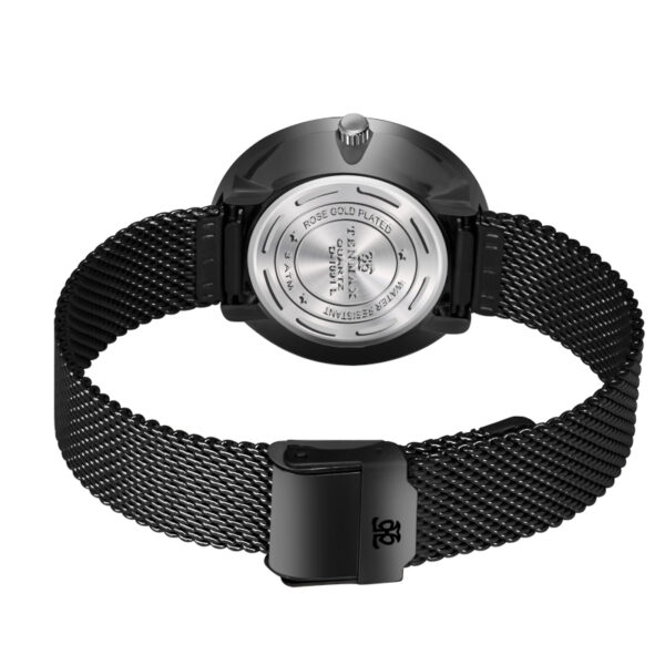 Tenmax Quartz D1091 All Black Chain Analog Watch For Women