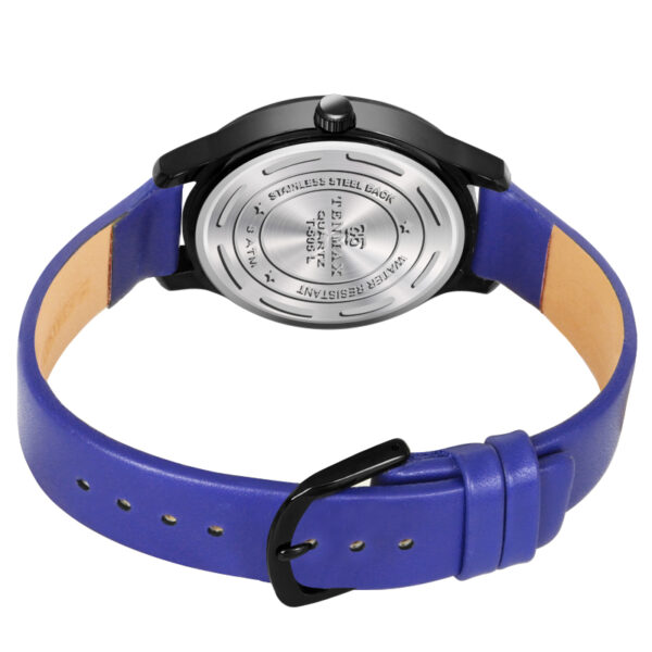 Tenmax Shadow Grace Collection Quartz T505 Blue Dial Blue Leather Analog Watch For Girls