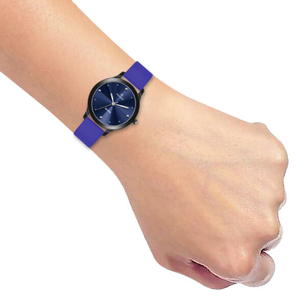 Tenmax Shadow Grace Collection Quartz T505 Blue Dial Blue Leather Analog Watch For Girls